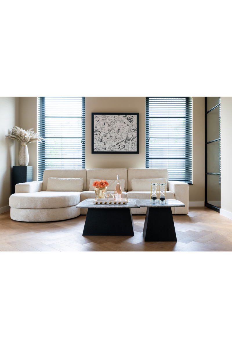 White Chenille Upholstered Sofa | OROA Felix | Oroatrade.com