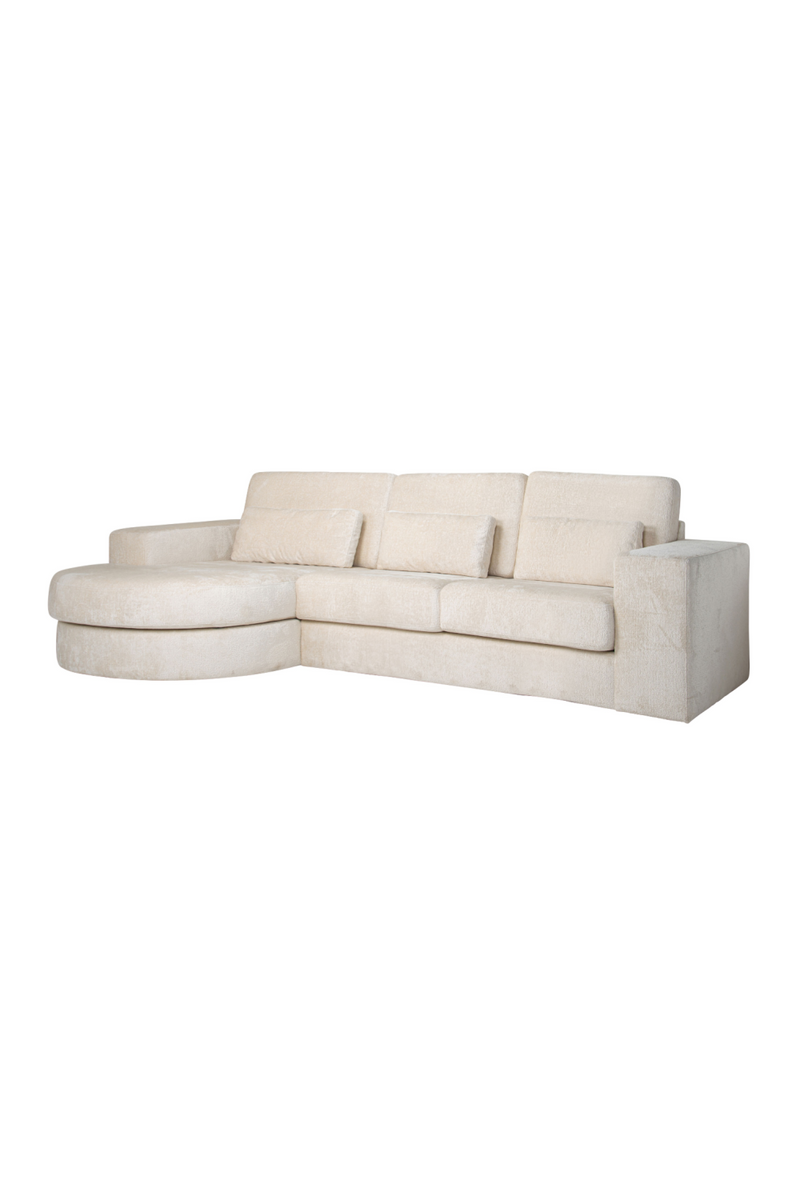White Chenille Upholstered Sofa | OROA Felix | Oroatrade.com
