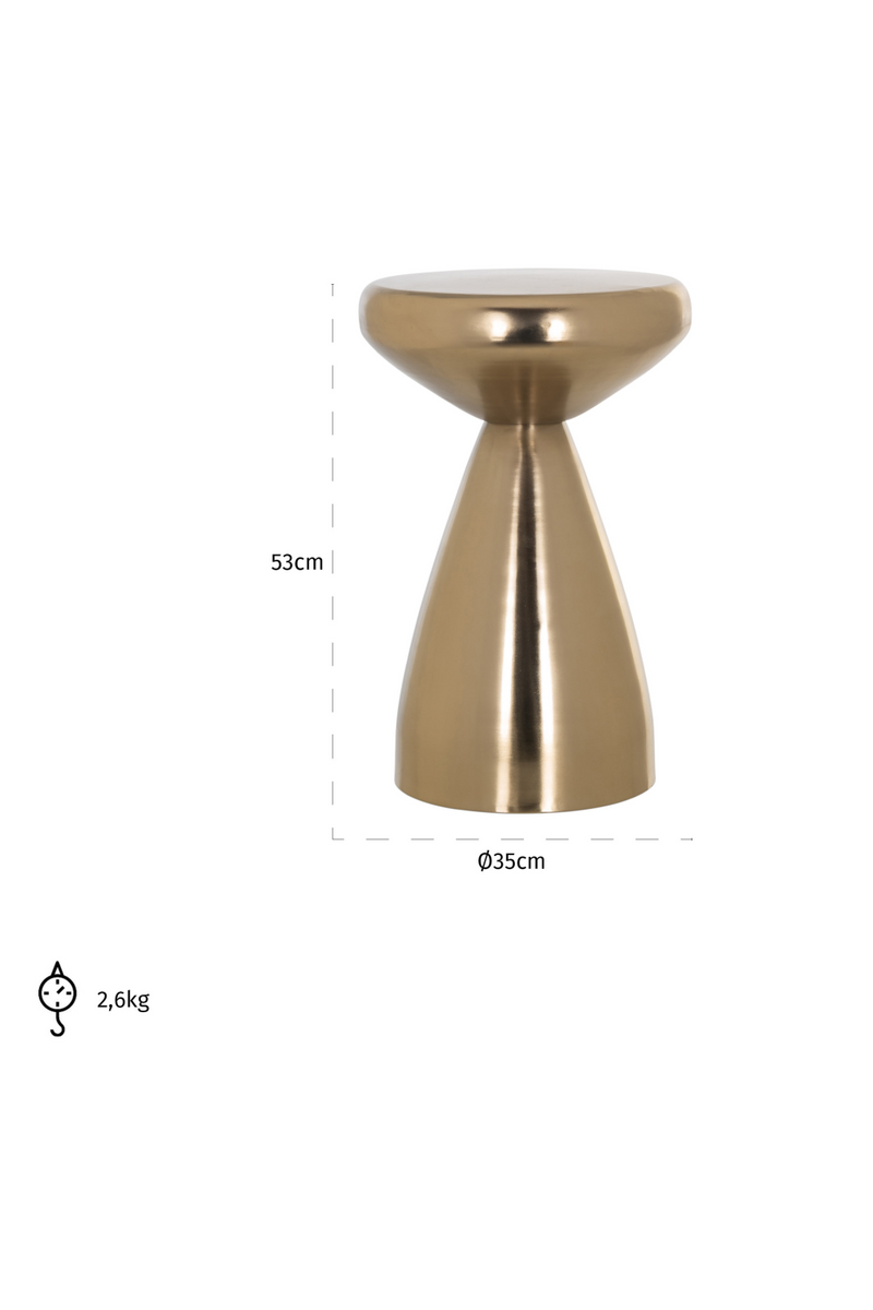 Gold Pedestal End Table | OROA Arlo | Oroatrade.com