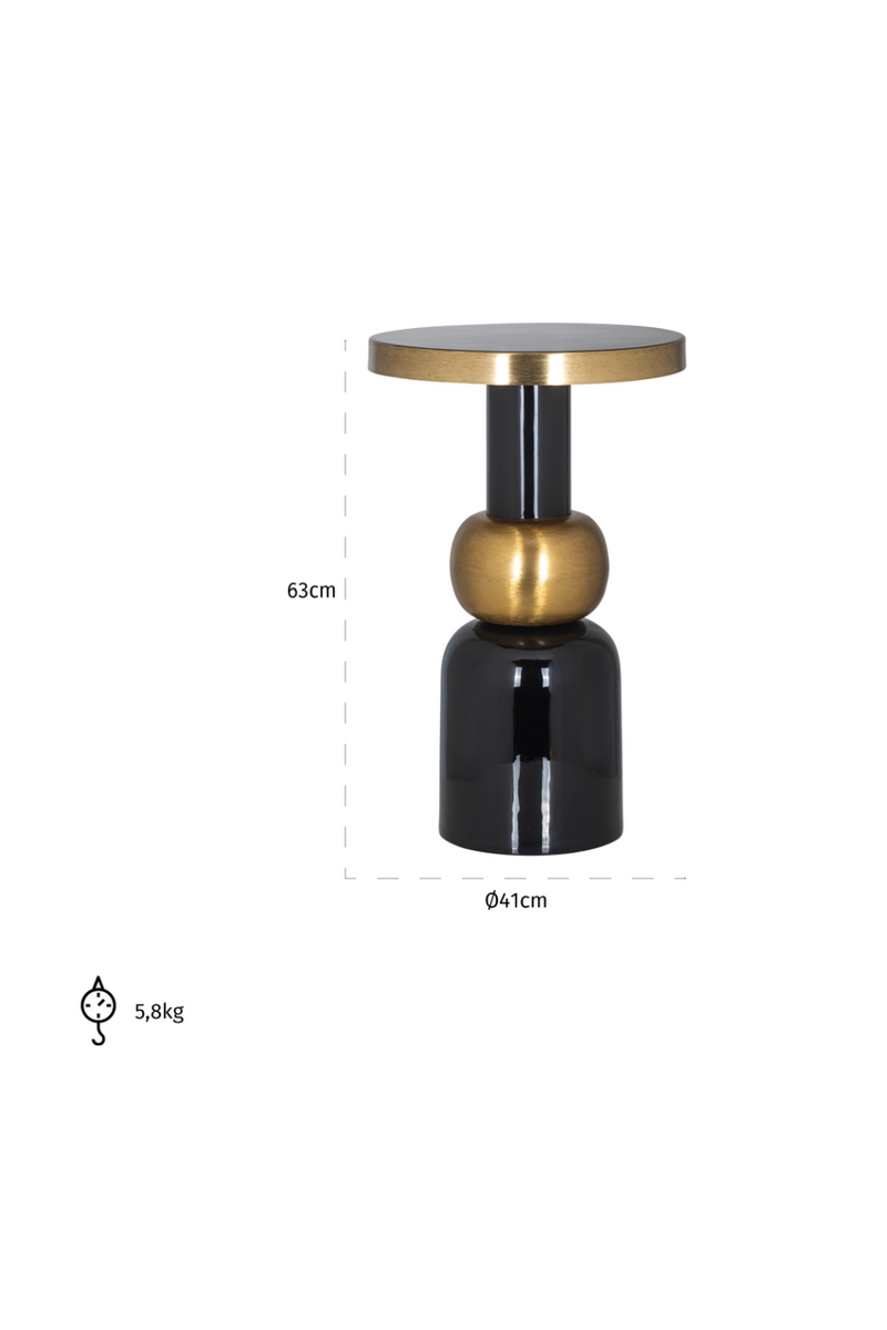 Black Pedestal End Table | OROA Mose | Oroatrade.com