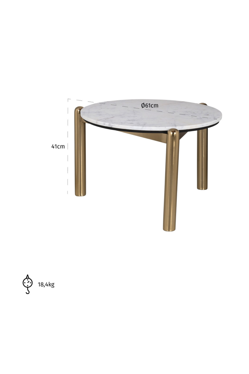 Tripod Marble Coffee Table | OROA Jael | Oroatrade.com