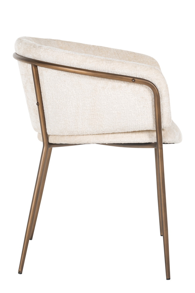 White Chenille Modern Dining Chair | OROA Minerva | Oroatrade.com