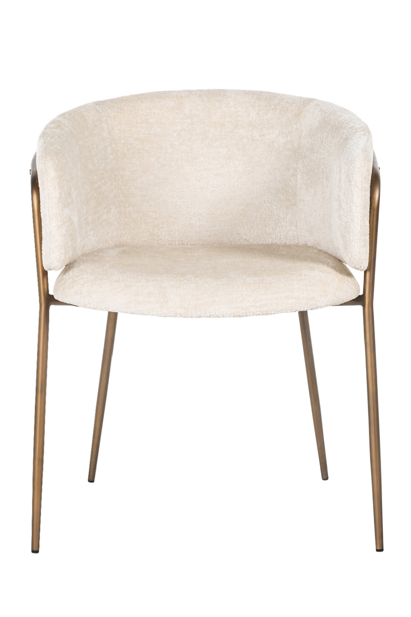 White Chenille Modern Dining Chair | OROA Minerva | Oroatrade.com