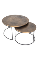 Round Gold Nested Coffee Tables (2) | Richmond Interiors Tulum | Oroatrade.com