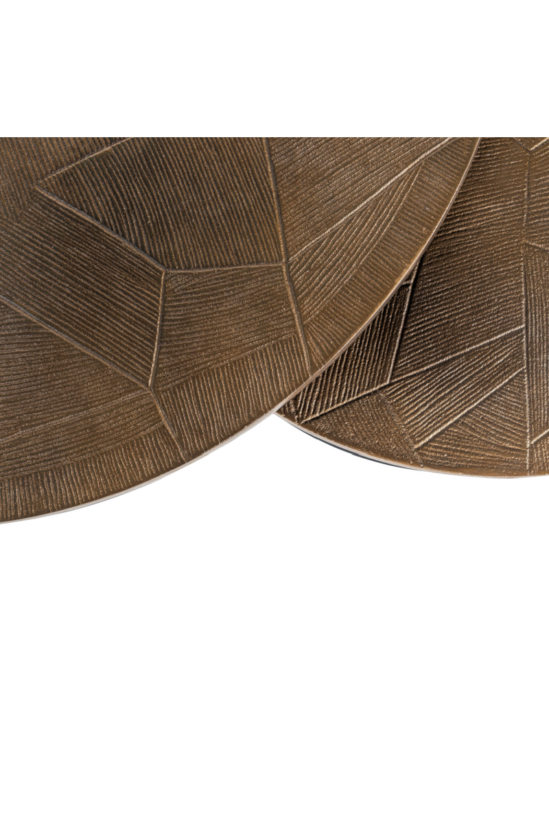 Round Gold Nested Coffee Tables (2) | OROA Tulum | Oroatrade.com