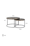 Round Gold Nested Coffee Tables (2) | Richmond Interiors Tulum | Oroatrade.com