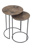 Round Gold Nested End Tables (2) | Richmond Interiors Tulum | Oroatrade.com