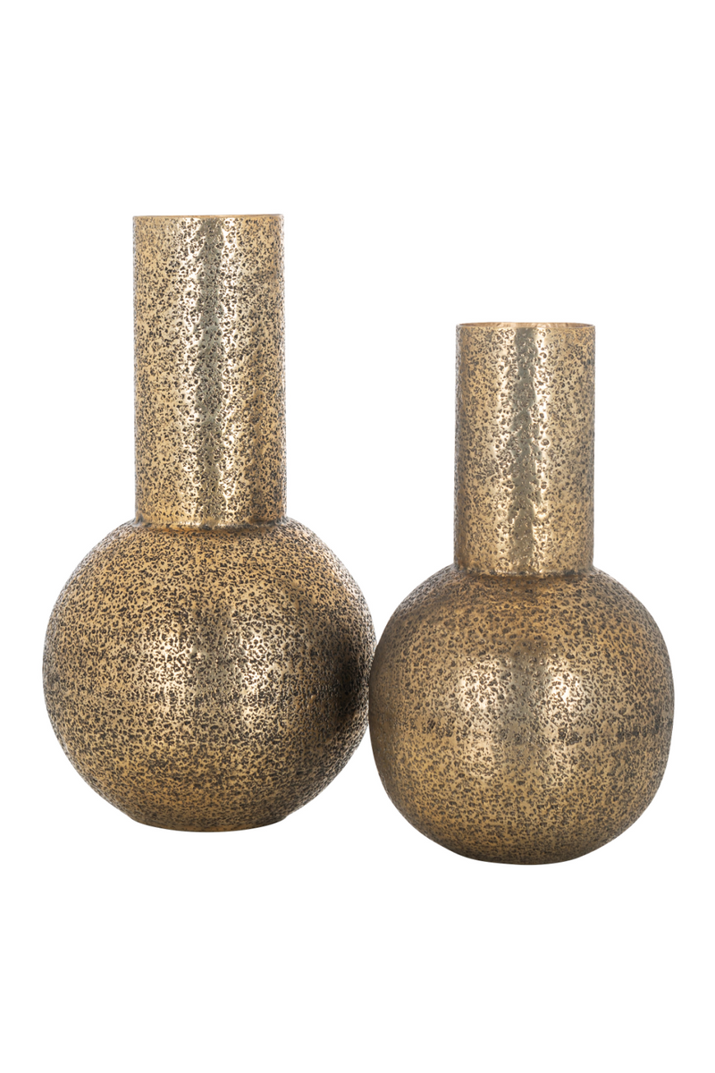 Gold Aluminum Rustic Vase L | OROA Darcey | Oroatrade.com
