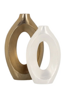 Brushed Gold Modern Vase | Richmond Interiors Alma | Oroatrade.com