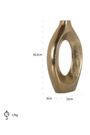 Brushed Gold Modern Vase | Richmond Interiors Alma | Oroatrade.com