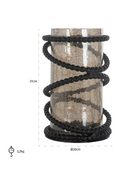 Glass with Rings Hurricane | Richmond Interiors Edison | Oroatrade.com