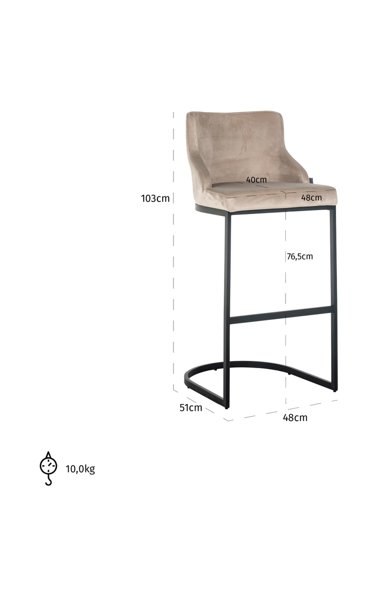 Upholstered Modern Bar Stool | OROA Bolton | Oroatrade.com