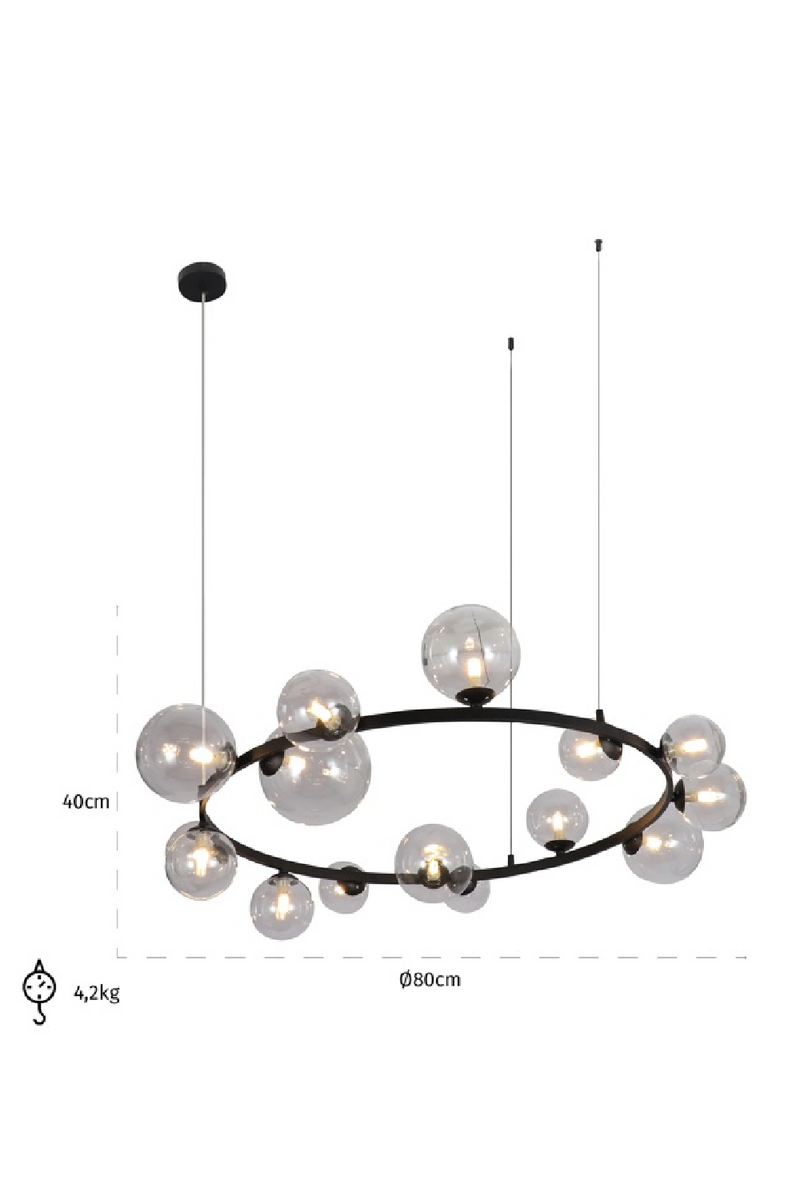 Glass Spheres Hanging Lamp | OROA Joney | Oroatrade.com