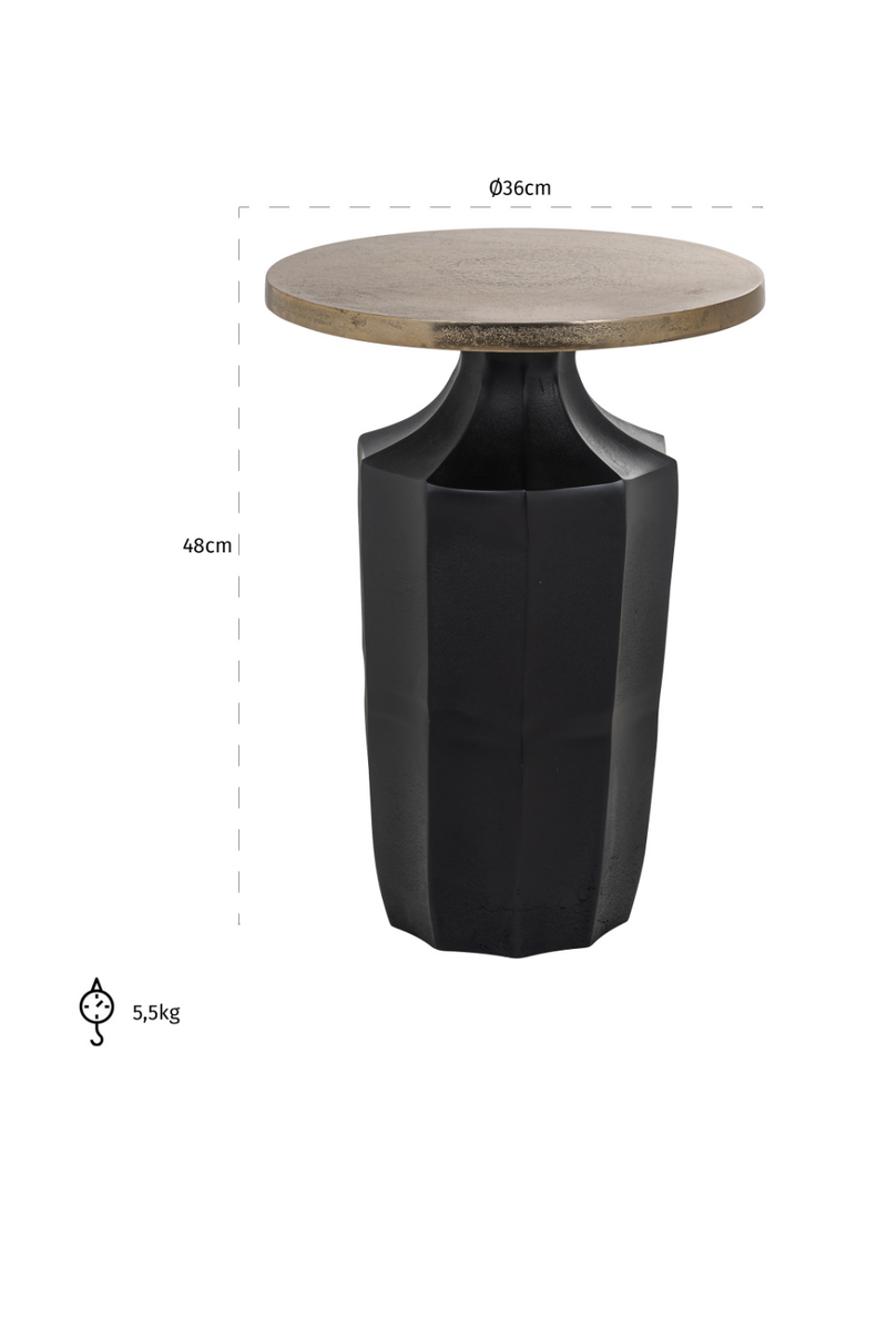 Contemporary Aluminum End Table | OROA Evie | Oroatrade.com