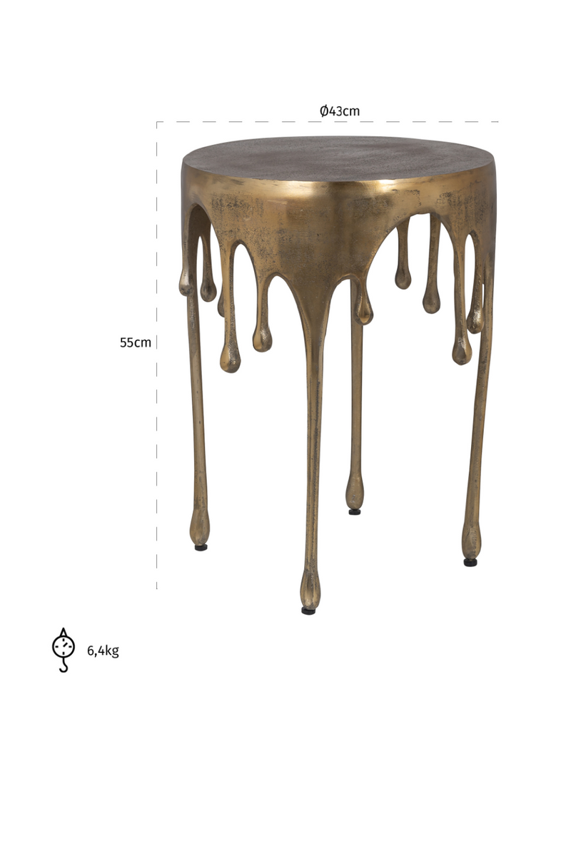 Brass Art Deco End Table | OROA Carly | Oroatrade.com
