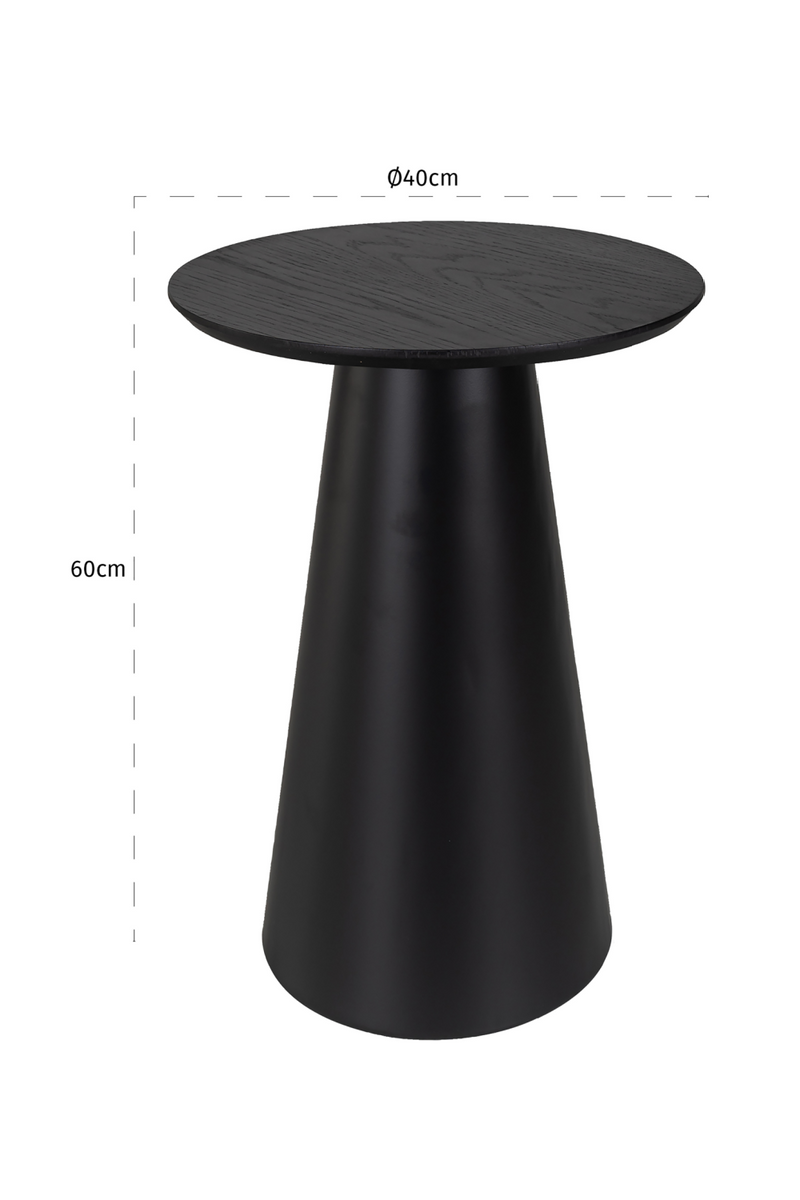 Black Pedestal End Table | OROA Jazz | Oroatrade.com