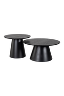 Black Pedestal Coffee Table Set (2) | Richmond Interiors Jazz | Oroatrade.com