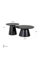Black Pedestal Coffee Table Set (2) | Richmond Interiors Jazz | Oroatrade.com