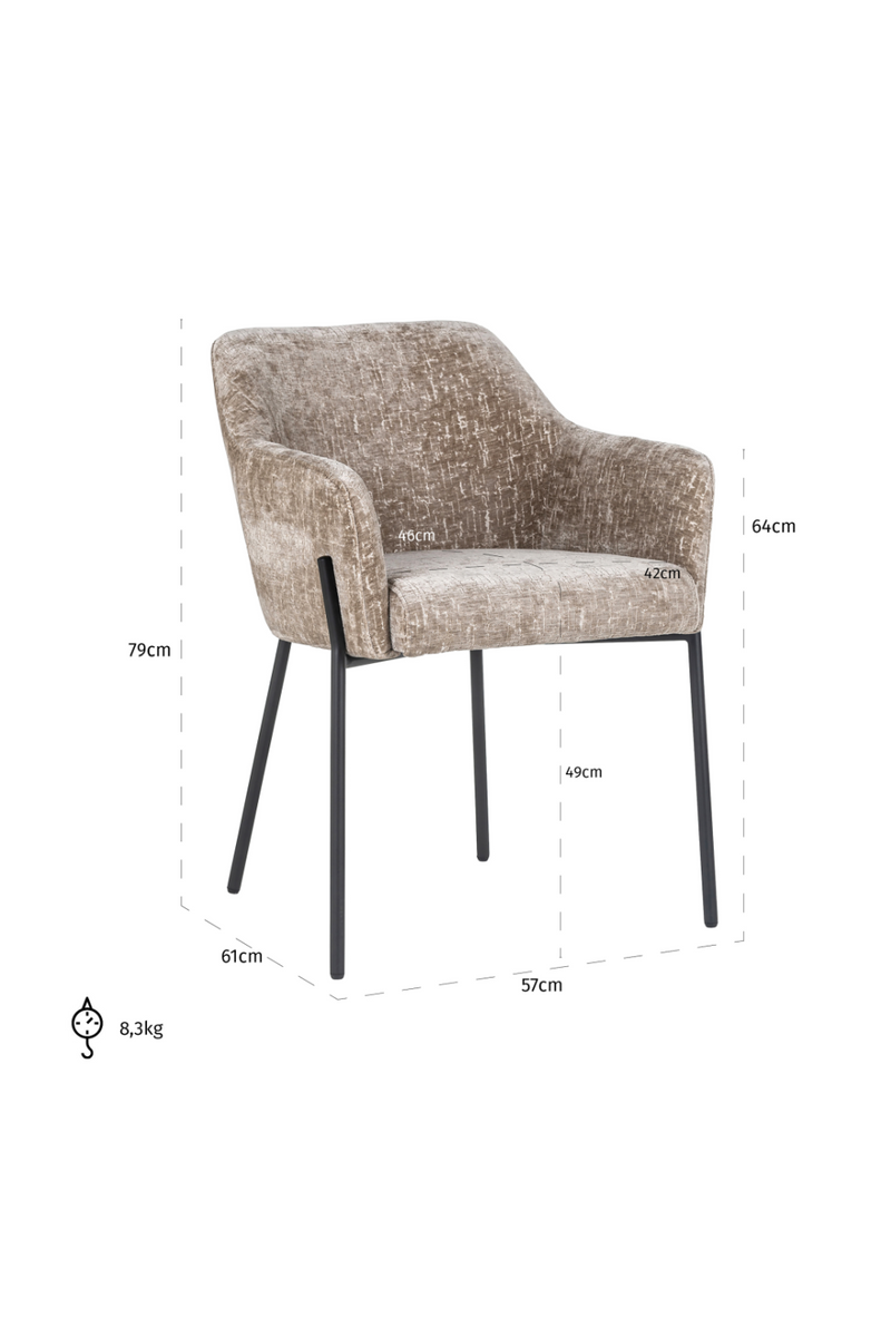 Upholstered Dining Armchair | OROA Fay | Oroatrade.com