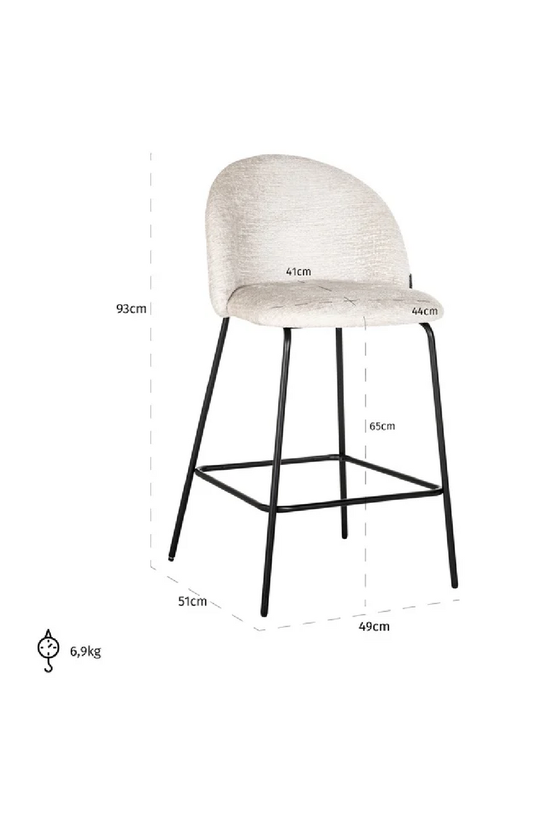 Curved Back Counter Stool | OROA Alyssa | Oroatrade.com