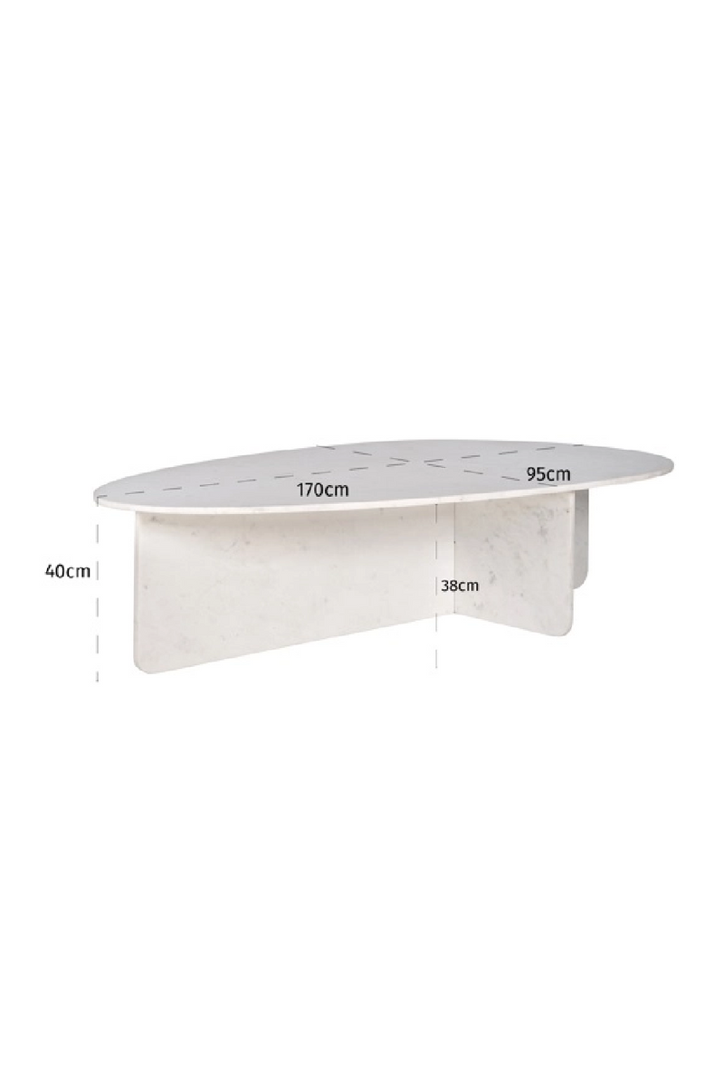 White Marble Coffee Table | OROA Brandon | Oroatrade.com