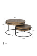 Round Metal Nesting Coffee Tables (2) | Richmond Interiors Derby | Oroatrade.com