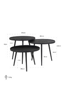 Round Tripod Coffee Table Set (3) | Richmond Interiors Oxford | Oroatrade.com