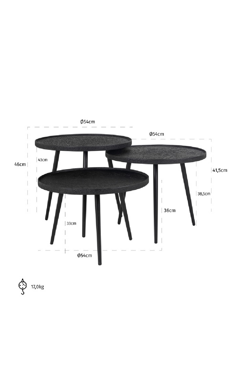 Round Tripod Coffee Table Set (3) | OROA Oxford | Oroatrade.com