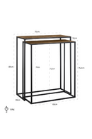Metal Nesting Console Tables (2) | Richmond Interiors Bristol | Oroatrade.com