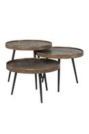 Rustic Gold Coffee Table Set (3) | Richmond Interiors Luton | Oroatrade.com