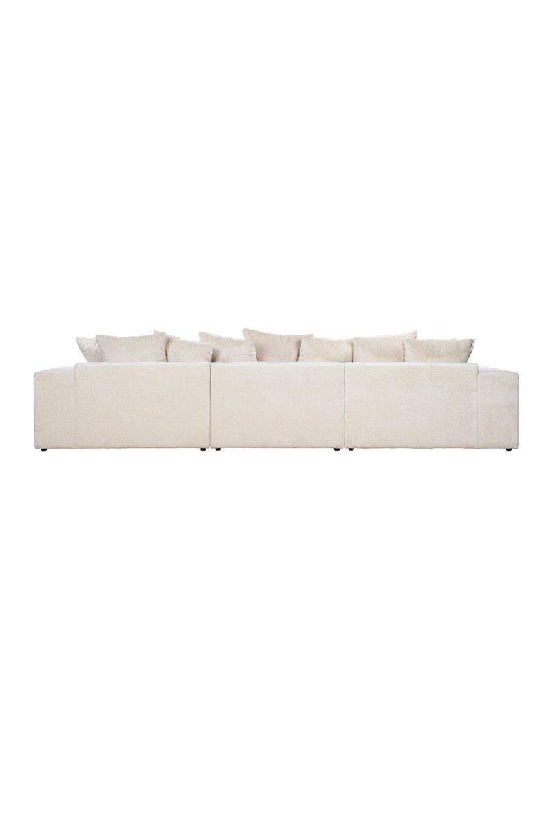 White Chenille Contemporary Sofa | OROA Alcazar | Oroatrade.com