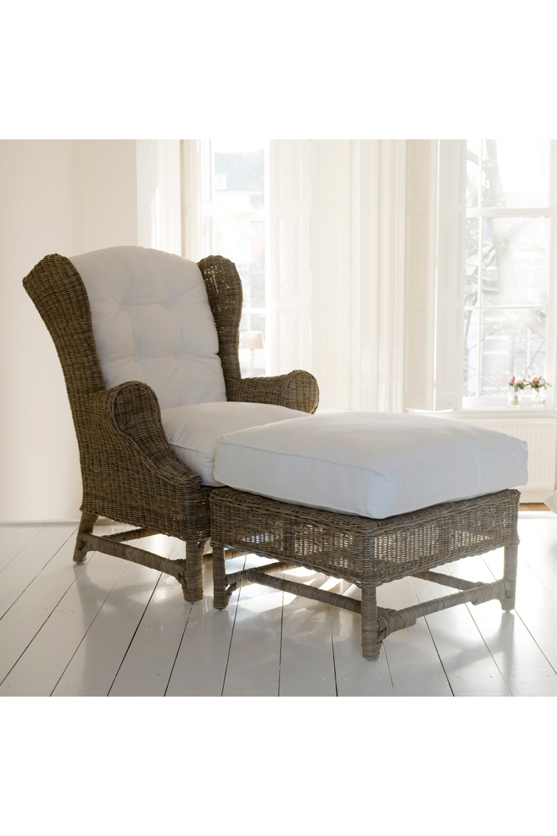 Cushioned Rattan Wing Chair | Rivièra Maison Nicolas | Oroatrade.com