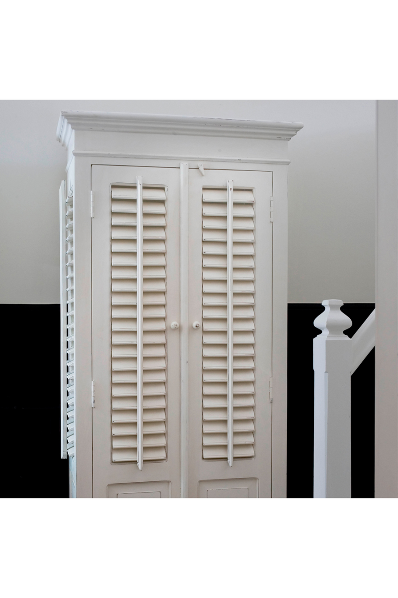 White Louvered Cabinet | Rivièra Maison New Orleans | Oroatrade.com