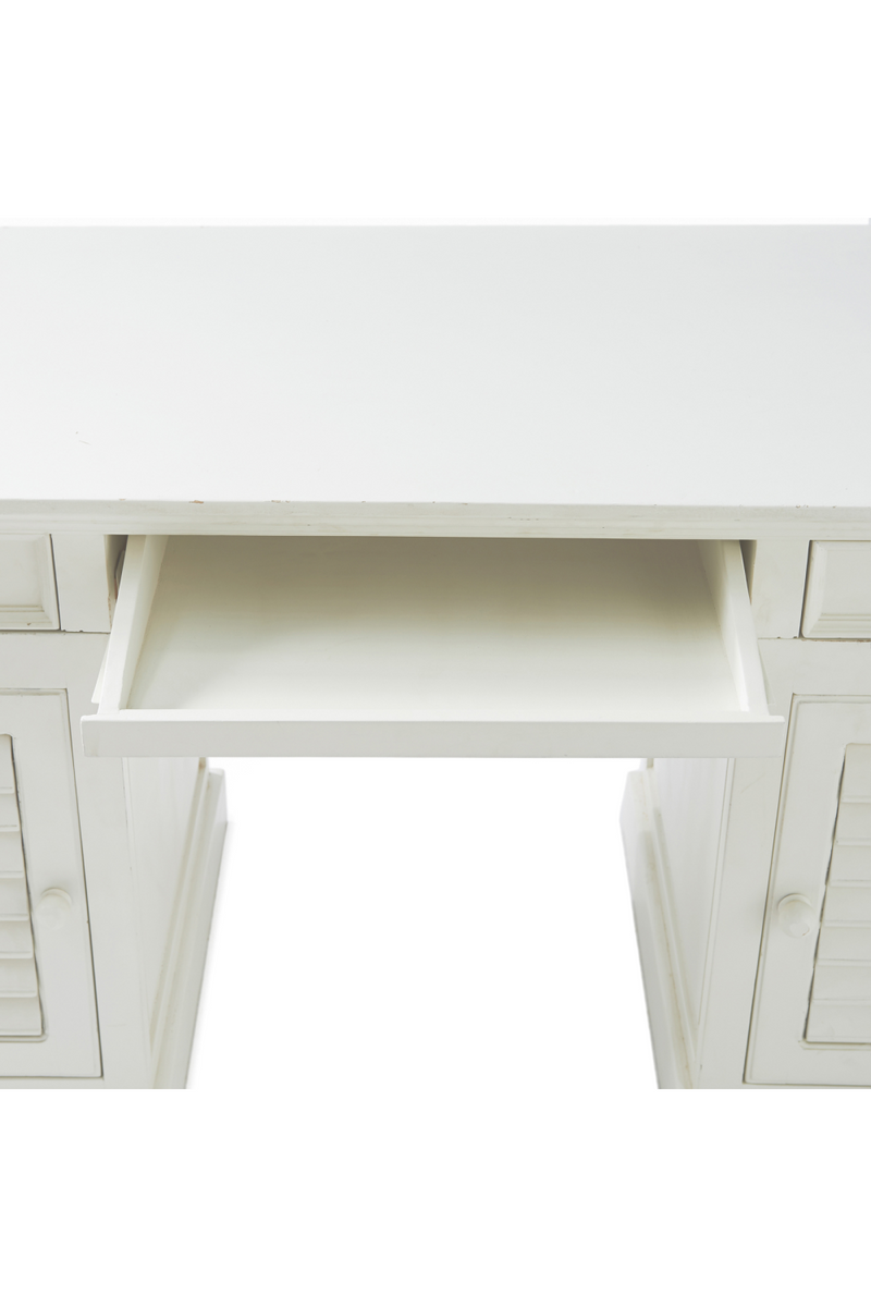 White Mahogany Mid-Century Desk | Rivièra Maison New Orleans | Oroatrade.com