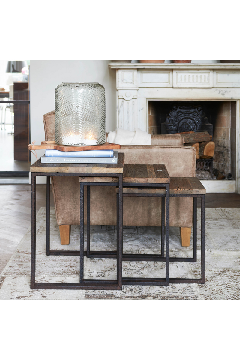 Industrial Nested Side Tables (3) | Rivièra Maison Shelter Island | Oroatrade.com