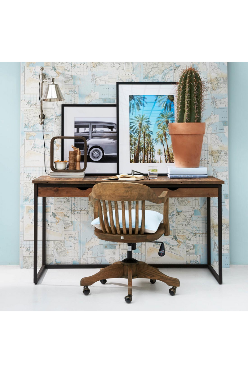 Elm Wood Office Desk | Rivièra Maison Shelter Island | Oroatrade.com