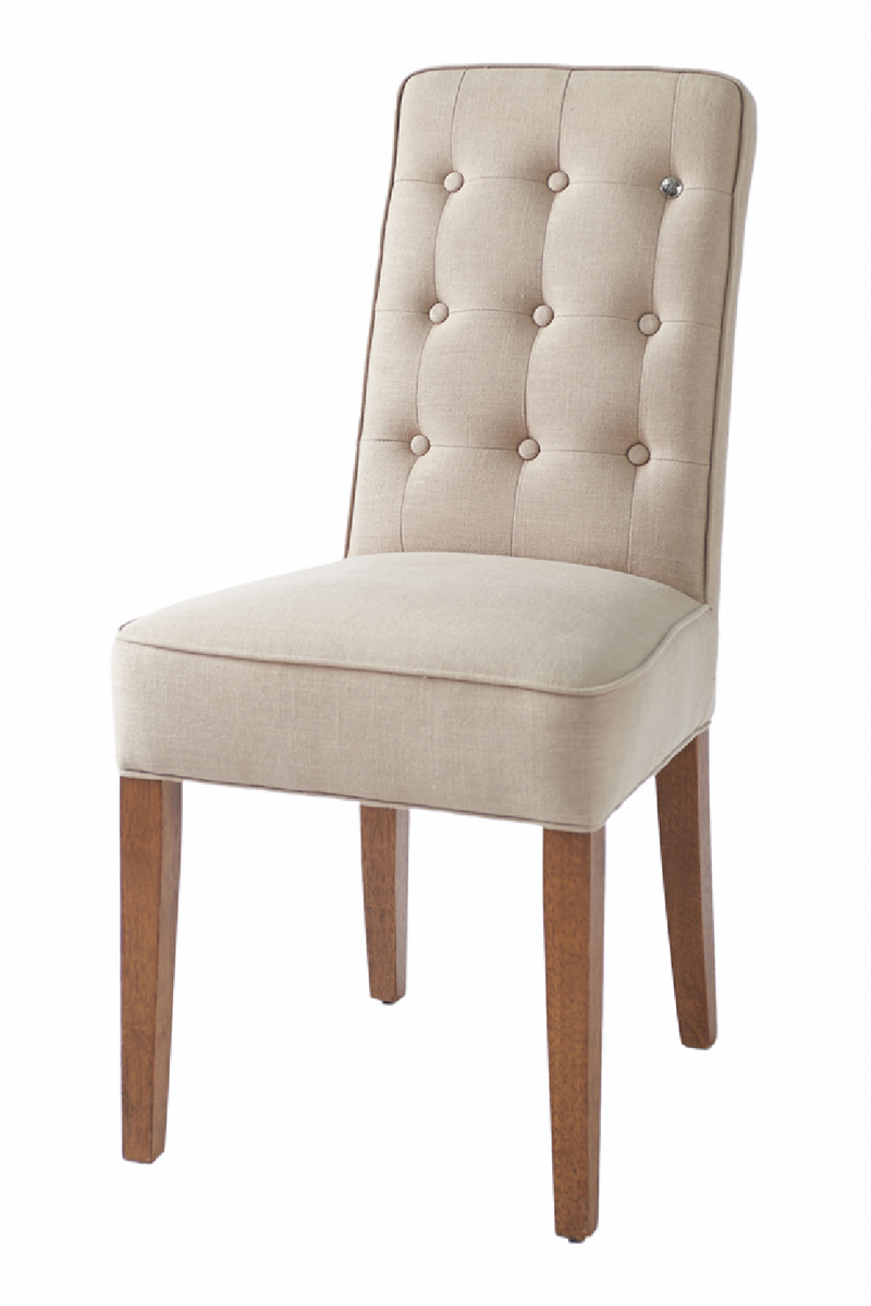 Beige Linen Dining Chair | Rivièra Maison Cape Breton | Oroatrade.com