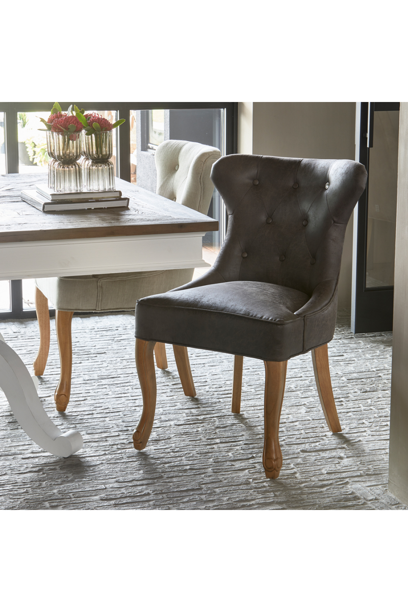 Buttoned Leather Dining Chair | Rivièra Maison George | Oroatrade.com