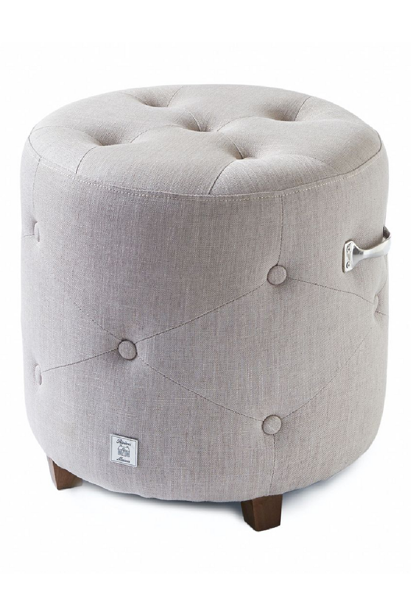 Linen Upholstered Footstool | Rivièra Maison Bowery | Oroatrade.com