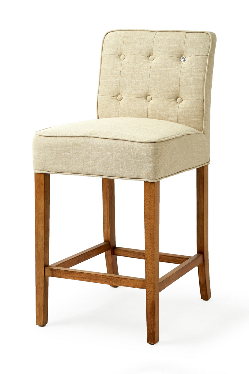 Beige Linen Counter Stool | Rivièra Maison Cape Breton | Oroatrade.com