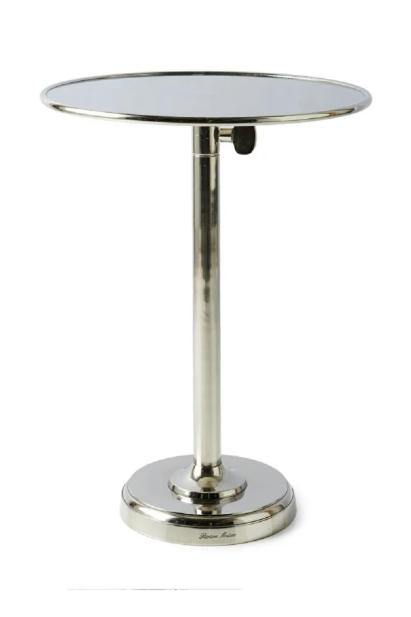 Silver Adjustable Pedestal Side Table | Rivièra Maison Venice | Oroatrade.com