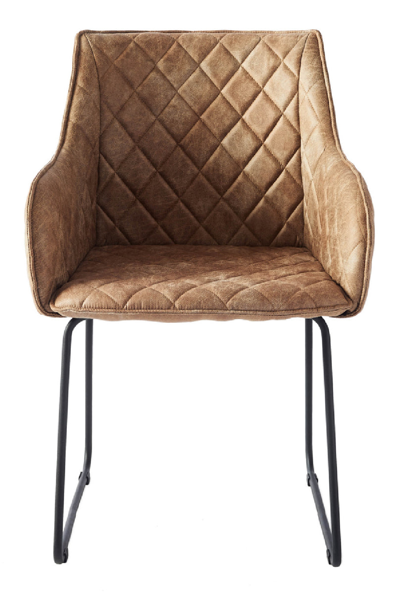 Upholstered Leather Dining Armchair | Rivièra Maison Frisco Drive | Oroatrade.com