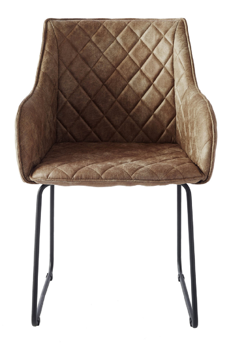 Upholstered Leather Dining Armchair | Rivièra Maison Frisco Drive | Oroatrade.com