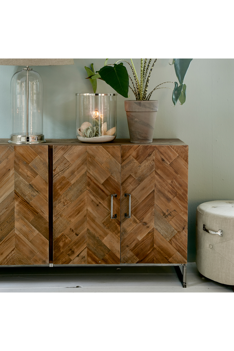 Wooden Herringbone Sideboard | Rivièra Maison Tribeca | Oroatrade.com