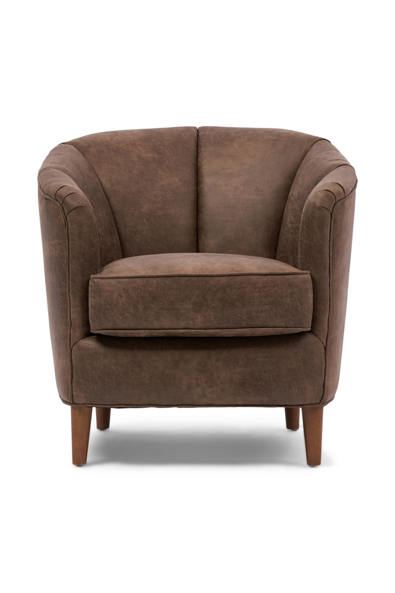 Rounded Leather Armchair | Rivièra Maison Rue Royale | Oroatrade.com