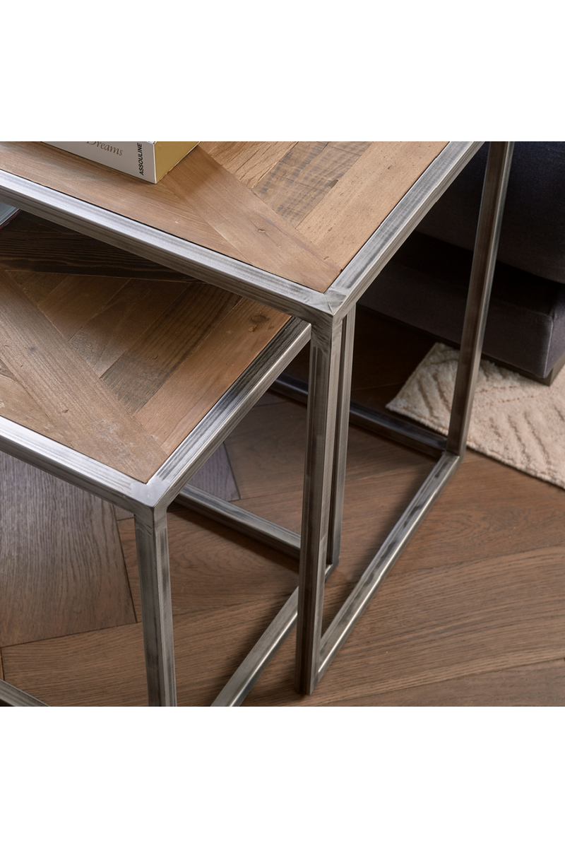 Wooden Nested Side Tables (2) | Rivièra Maison Le Bar American | Oroatrade.com