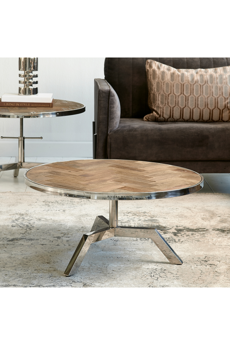 Silver Framed Adjustable Coffee Table | Rivièra Maison Kirkwood | Oroatrade.com