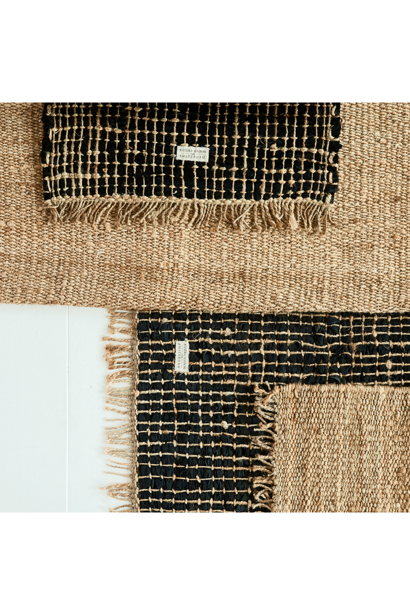 Woven Leather and Jute Rug | Rivièra Maison Sa Caleta | Oroatrade.com