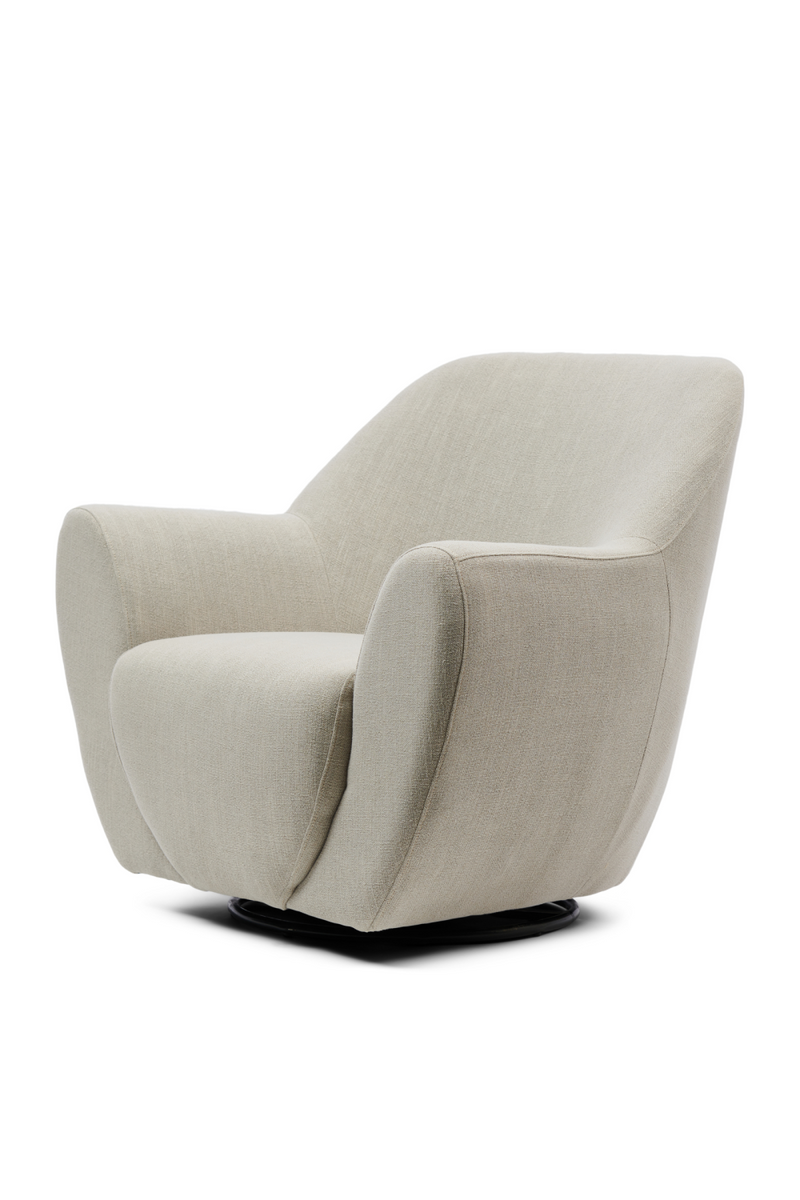 Beige Upholstered Swivel Chair | Rivièra Maison The Jill | Oroatrade.com