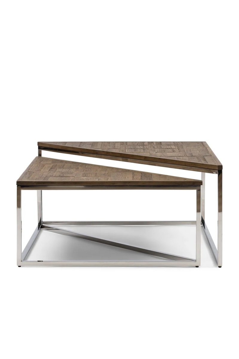 Triangular Oak Coffee Table Set (2) | Rivièra Maison Leccy | Oroatrade.com